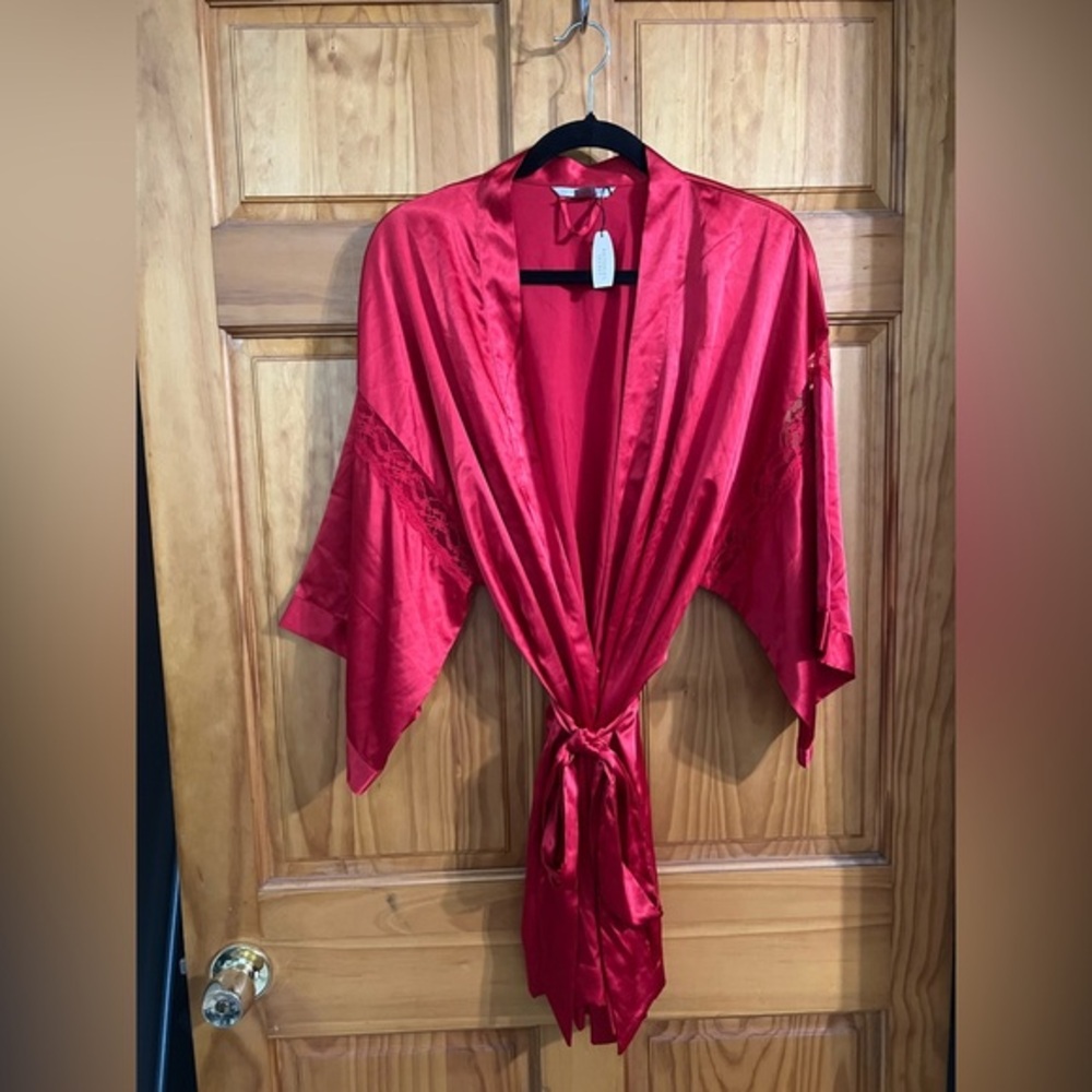 Victoria's Secret Red Lace Robe
